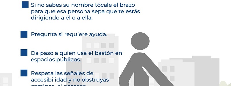 Infografía cuando te encuentres usuarios con bastón